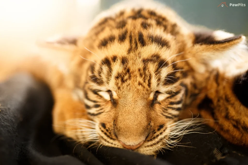 crossbreed of two zoo cats