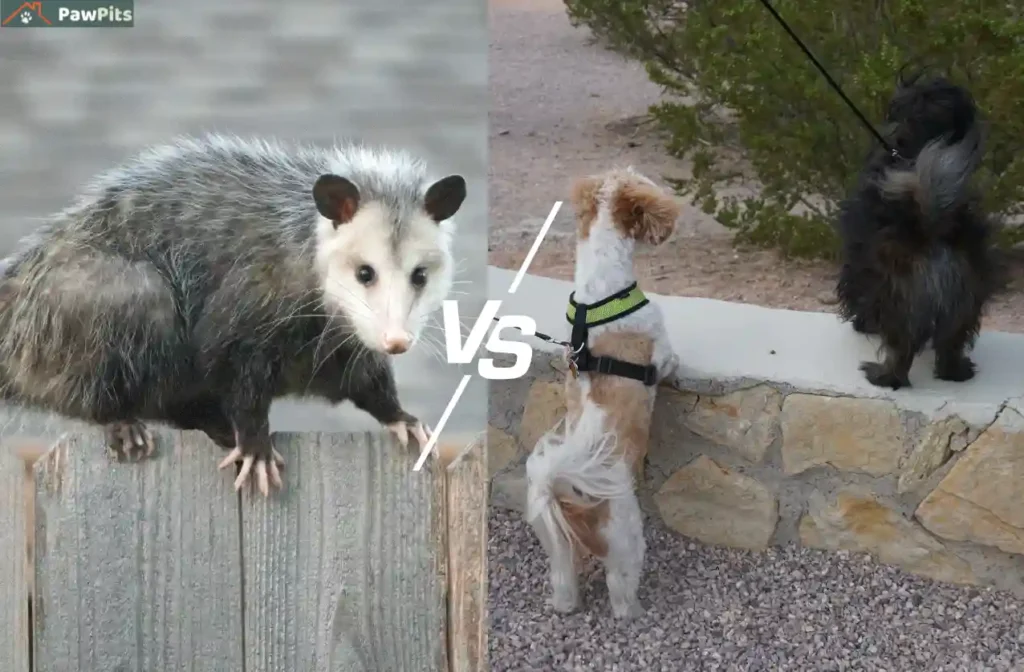 Are possums dangerous to dogs when possums shelter under porches near pets